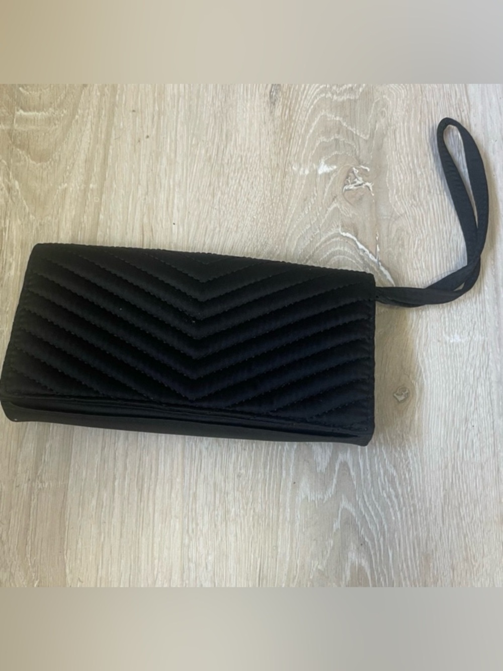 Neiman Marcus Black Chevron Clutch